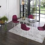 Marble Dining Table & Chair - White