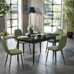 Marble Dining Table & Chair (Extendable) - Black