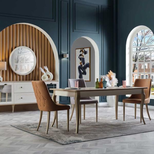 Lorea Dining Table (Extendable) + Lorea Chair (6255)