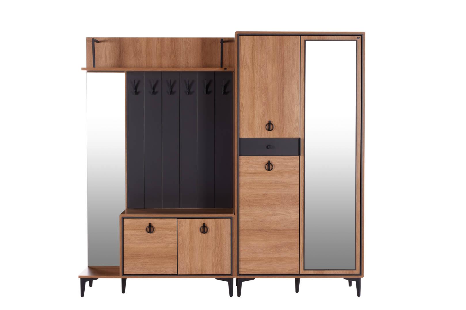 Vista Hall Shoes Cabinet With Coat Hooks
