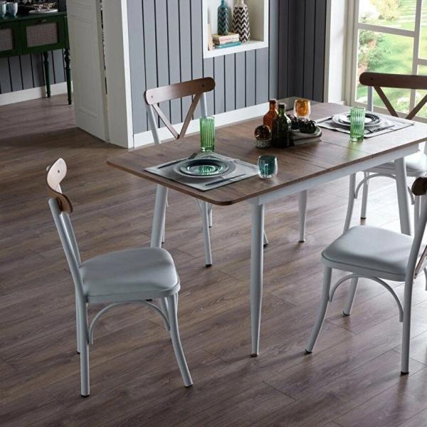 Essen Dining Table & Chair - White