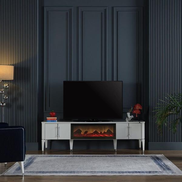 Arena Tv Table With Fireplace