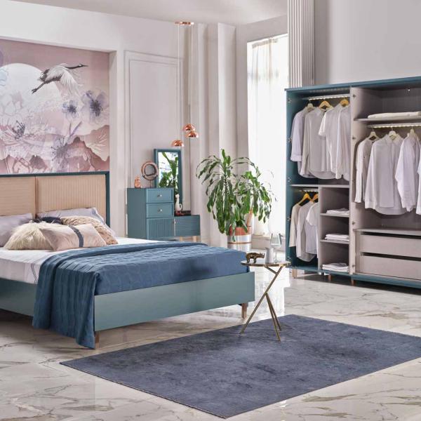 Aren Bedroom Set - Blue