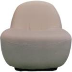 Accent Chair Sherpa Upholstered Cushion Armless Barrel Chair In Morden Style (Ivory White)