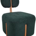 Upholstered Occasional Accent Chair (Dark Green)
