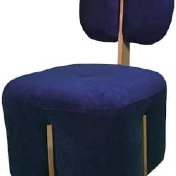 Upholstered Occasional Accent Chair (Dark Blue)