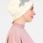 Hijab Muslim Women Head Turbans Scarf Hand Embroidered Bonnet Wedding