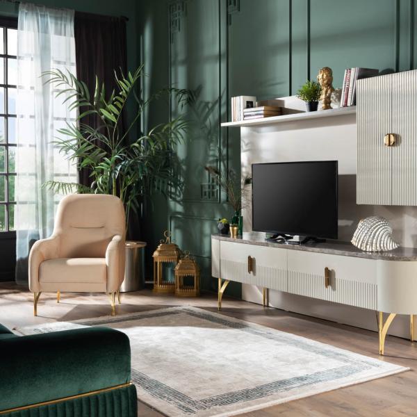 Serra Tv Unit - Gold