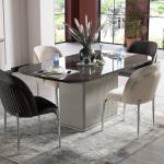 Serra Dining Table (Extendable) + Serra Chair (6268) - Chrome