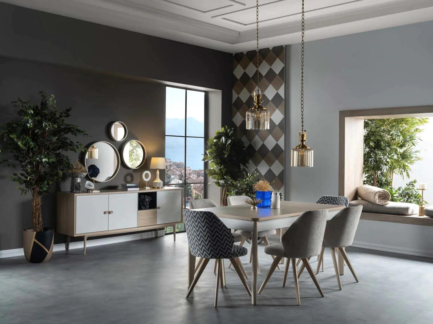 Retro Dining Table (Extendable) + Retro Chair (6254)