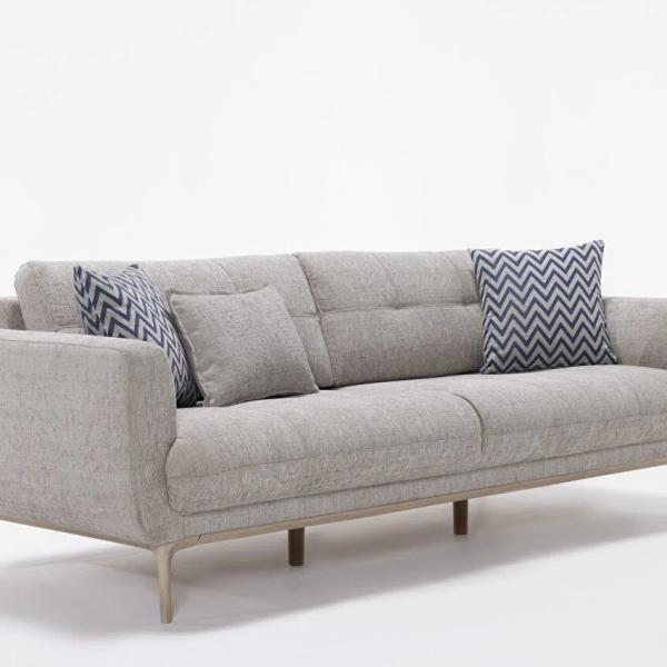 Retro 3 Seater Sofa (Retro Mink) - Clearance