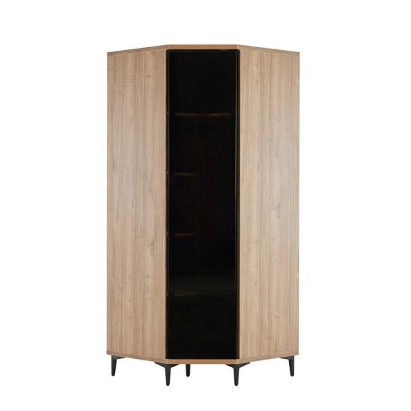 Mary Corner Wardrobe - Glass Door