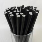 6M or 8M Bio Paper Straws Black x250