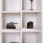 6-Cube Reversible Open Shelf, Bookcase Wooden Cabinet, Office, Living Room, Bedroom - White