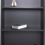 3-Cube Reversible Open Shelf, Bookcase Wooden Cabinet, Office, Living Room, Bedroom - Black