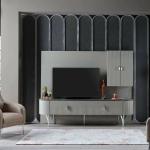 Serra Tv Unit - Chrome