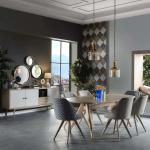 Retro Dining Table (Fixed) + Retro Chair (6254)