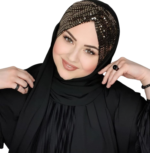 Hijab Turban Hand Made Luxury Sequin Chiffon Muslim Women Clothing