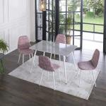 Marble Dining Table & Chair - White