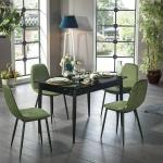 Marble Dining Table & Chair (Extendable) - Black