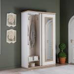 Elizya Hall Shoes Cabinet With Coat Hooks