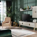 Serra Tv Unit - Gold