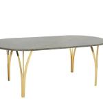 Serra Dining Table (Fixed) + Serra Chair (6234) - Gold