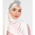 Luxury Hijab Muslim Women Head Turbans Scarf Foulard Hand Embroidered Practical Shawl