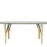 Serra Dining Table (Fixed) + Serra Chair (6234) - Gold