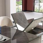 Serra Dining Table (Extendable) + Serra Chair (6268) - Chrome