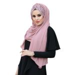 Luxury Hijab Scarf Abaya Chiffon Muslim Women Wear Wedding Turbans