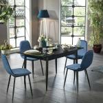 Marble Dining Table & Chair (Extendable) - Black