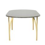 Serra Dining Table (Fixed) + Serra Chair (6234) - Gold