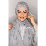 Luxury Hijab Muslim Women Head Turbans Scarf Foulard Hand Embroidered Practical Shawl