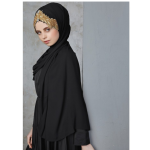 Luxury Hijab Muslim Women Head Turbans Scarf Foulard Hand Embroidered Practical Shawl