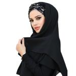 Luxury Hijab Scarf Abaya Chiffon Muslim Women Wear Wedding Turbans