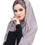 Luxury Hijab Scarf Abaya Chiffon Muslim Women Wear Wedding Turbans