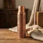 Premium Handcrafted Engraved Copper Flask (750ml)