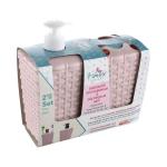 Decorative Liquid Soap Dispenser & Toothbrush Holder Set