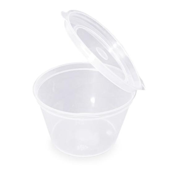 4oz Plastic Hinged Sauce Pots x500