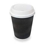 12oz Black Ripple Coffee Cups x500