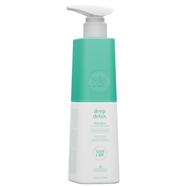 Deep Detox Clarifying Shampoo for Normal to Greasy Hair, 503 ml | Green Tea & Avocado Extracts