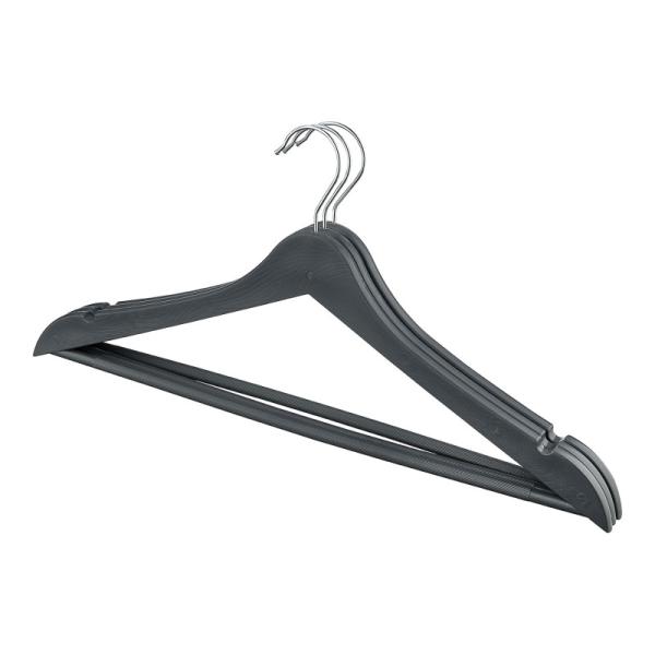 Wooden Patterned Luxury Clothes Hanger 3 pcs.