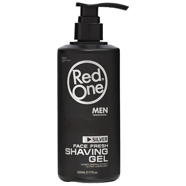 Red One Shaving Gel Silver 500ml | Transparent | No Foam | Ideal For Contours