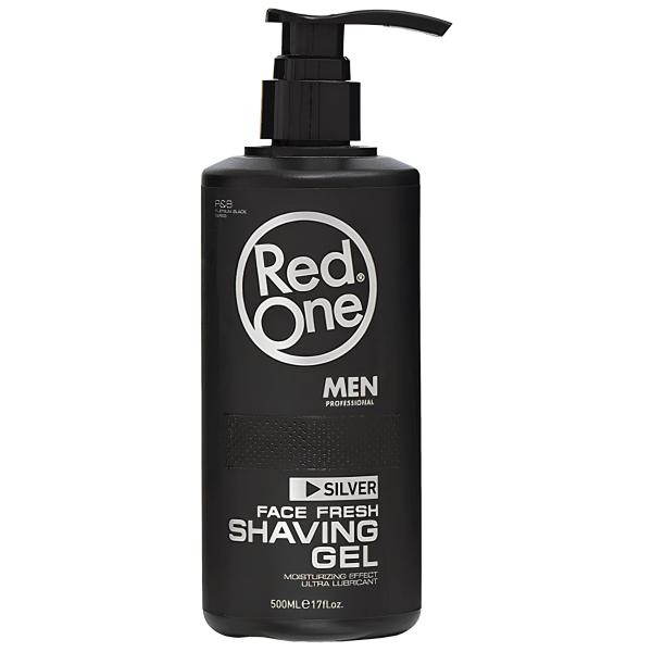 Red One Shaving Gel Silver 500ml | Transparent | No Foam | Ideal For Contours