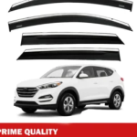 Chrome Car Wind Deflector Set for Hyundai Tucson 2015 Onwards – Rain Guard 4 pcs