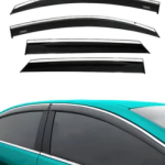 Chrome Car Wind Deflector Set for Hyundai Tucson 2015 Onwards – Rain Guard 4 pcs