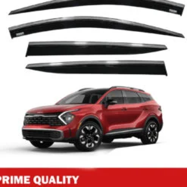 Chrome Car Wind Deflector Set for Kia Sportage 2023 Onwards – Rain Guard 4 pcs
