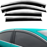 Chrome Car Wind Deflector Set for Mg Zs 2017 Onwards – Rain Guard 4 pcs