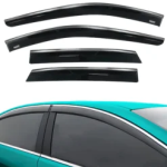 Chrome Car Wind Deflector Set for Nıssan Qashqai 2023 Onwards – Rain Guard 4 pcs